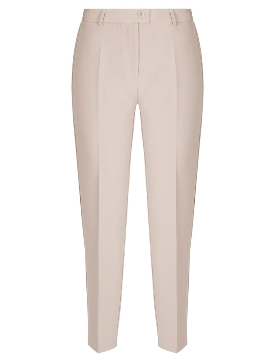 Bottoms LizJordan | Liz Jordan Slim Leg Button Pant