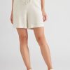 Bottoms Katies | Katies Linen Blend Tie Front Shorts