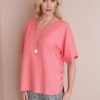 Tops NoniB | V-Neck Linen Button Detail Top