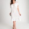 Dresses Millers | Millers Crinkle Cold Shoulder Dress With Heatseal