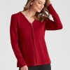 Knitwear LizJordan | Liz Jordan L/S Zip Front Jumper