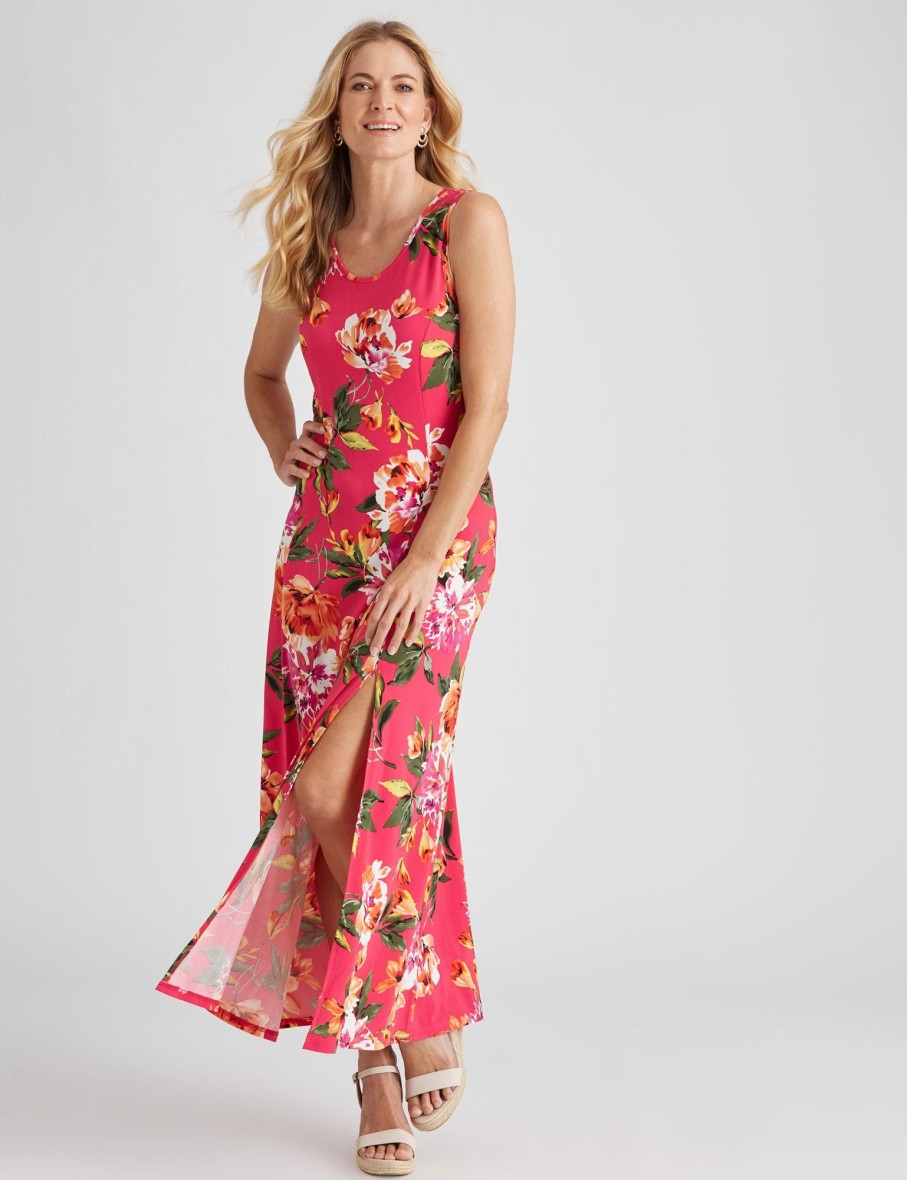 Dresses NoniB | Noni B Sleeveless Maxi Floral Dress