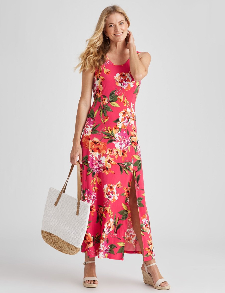 Dresses NoniB | Noni B Sleeveless Maxi Floral Dress