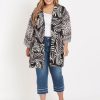 Outerwear Beme | Beme 3Q Slv Double Prted Kimono