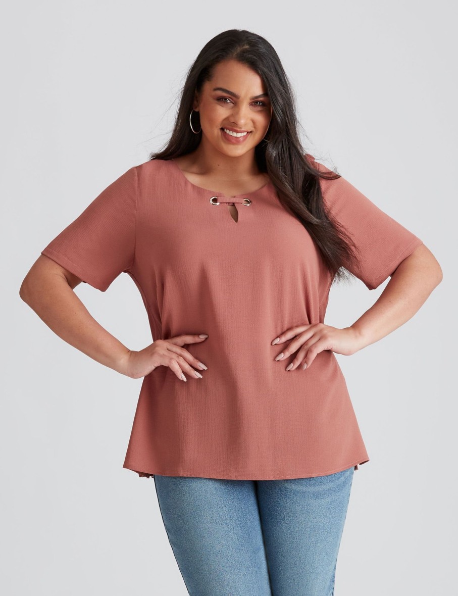 Tops Beme | Beme Eyelet Tie Side Top