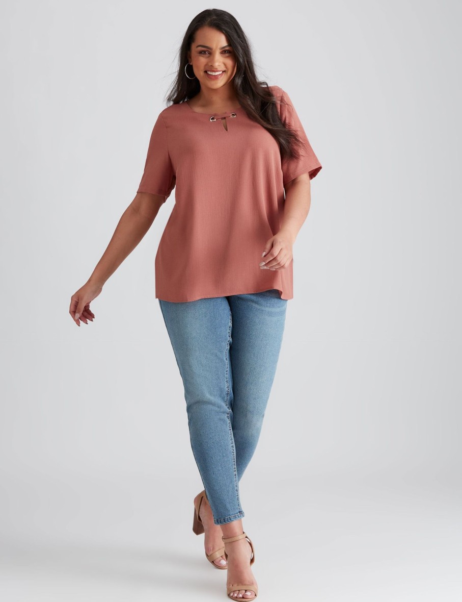 Tops Beme | Beme Eyelet Tie Side Top