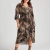 Dresses Beme | Beme Stetch Frill Wrap Dress