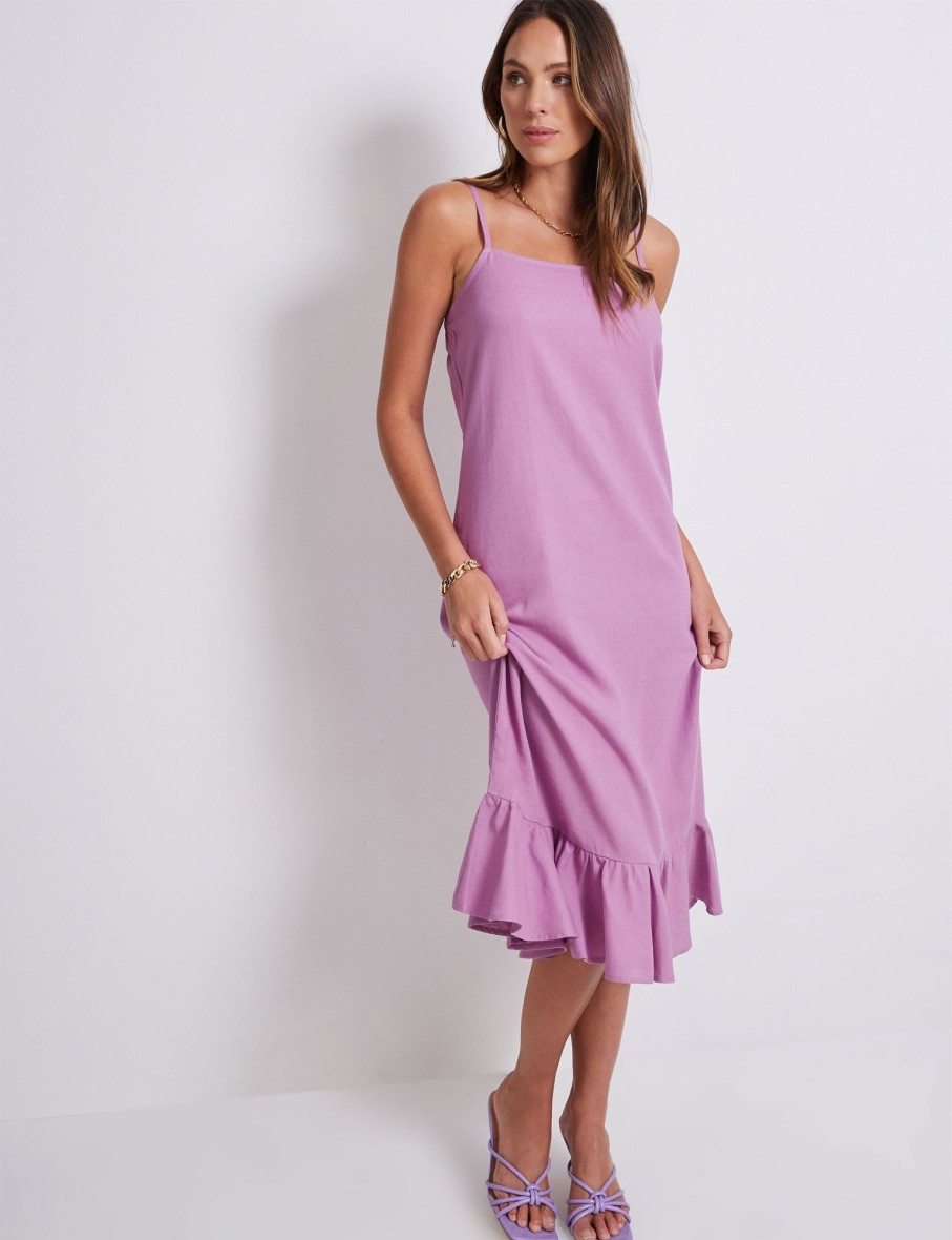 Dresses Katies | Katies Strappy Founce Hem Midi Dress