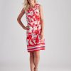 Dresses Millers | Millers Sleeveless Knee Length Lined Dress With Border Print