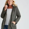 Outerwear Rivers | Rivers Fur Trim Parka