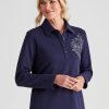 Tops NoniB | Embroidered Fleece Polo