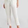 Bottoms Katies | Katies Linen Blend Button Pants