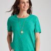 Tops Millers | Millers Short Sleeve Textured Scoop Neck Top