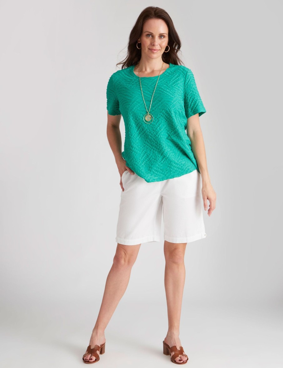 Tops Millers | Millers Short Sleeve Textured Scoop Neck Top