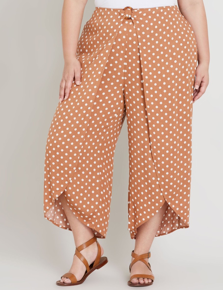 Bottoms Beme | Beme Crop Spot Wrap Pants