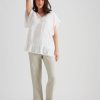 Bottoms Katies | Katies Linen Blend Curved Pocket Pants