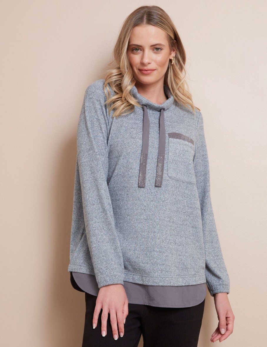 Knitwear WLane | W.Lane Hotfix Funnel Neck Jumper