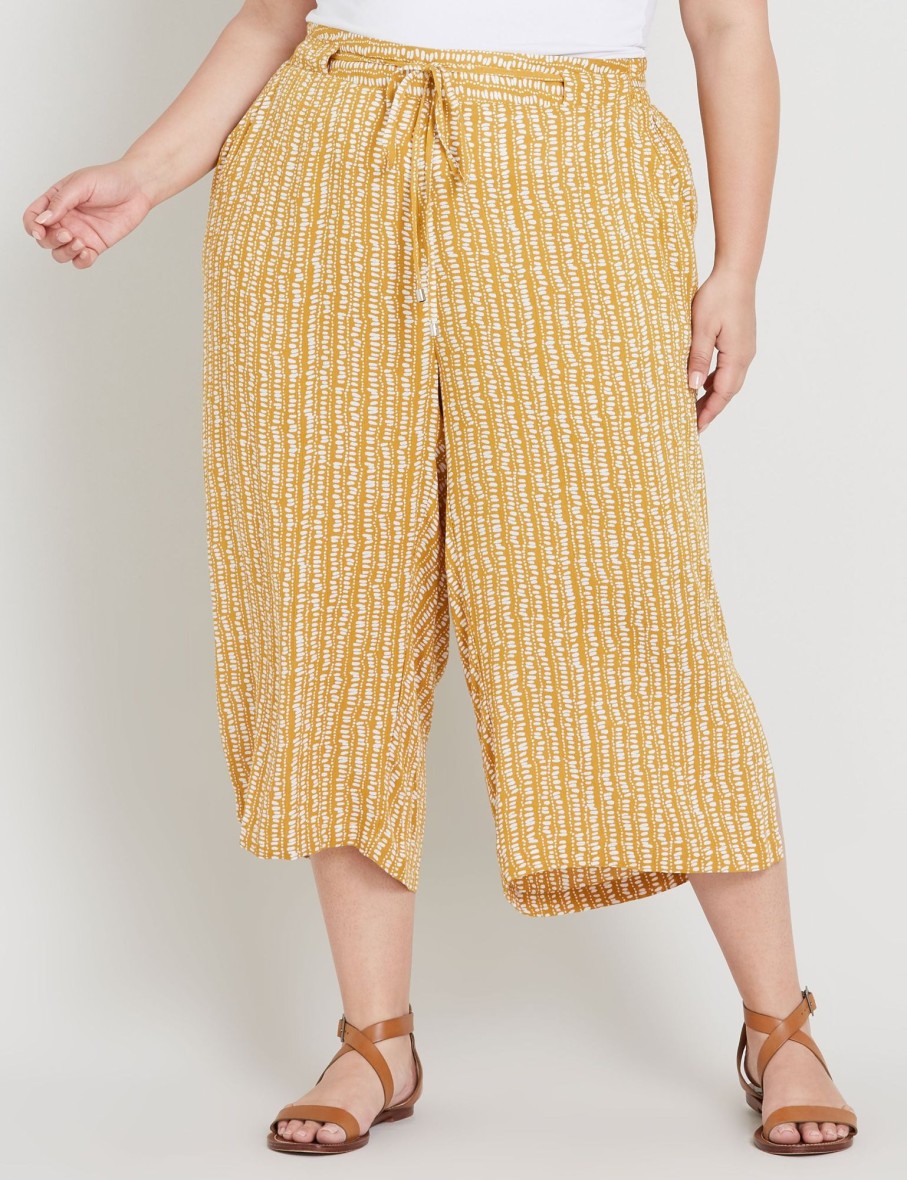 Bottoms Beme | Beme Wid Waist Wide Crop Pants