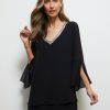 Tops NoniB | Noni B Embellished V-Neck Layer Top