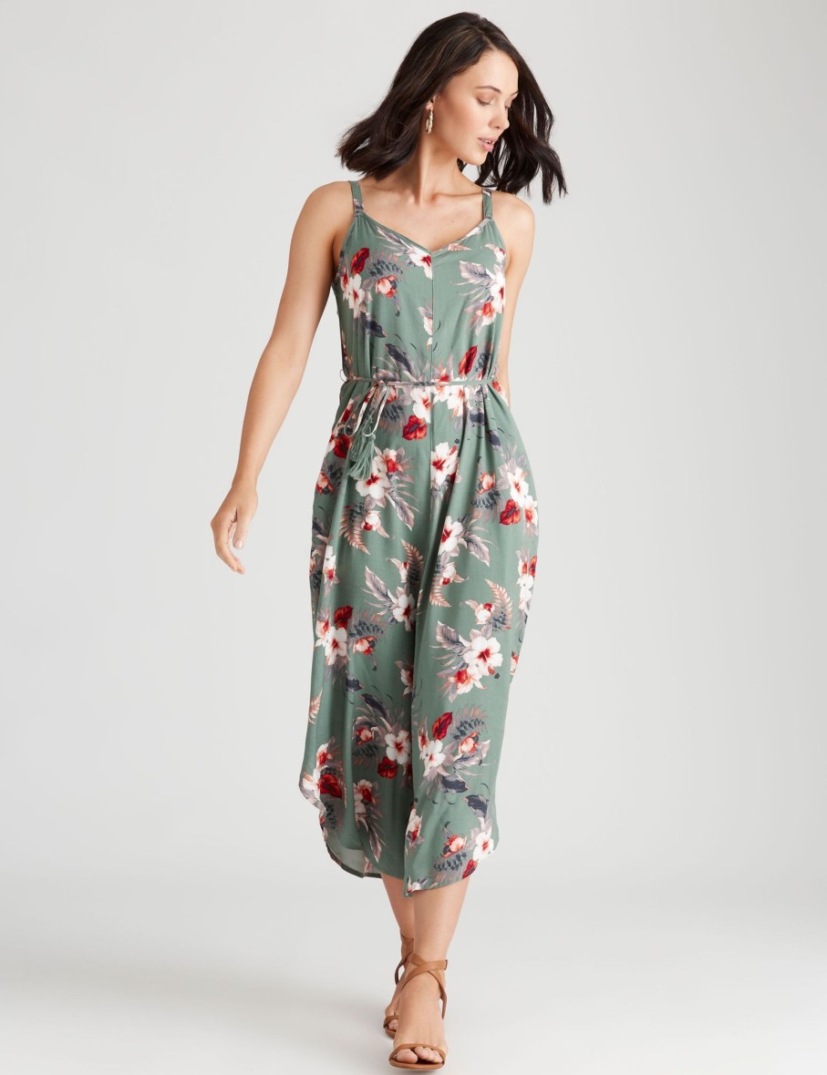 Dresses Katies | Katies Woven Crop Belted Jumpsuit