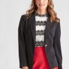 Outerwear LizJordan | Liz Jordan Woven Button Jacket