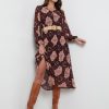 Dresses Katies | Katies Long Sleeve Smocked Waist Maxi Dress