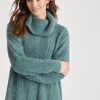 Knitwear WLane | W.Lane Fluffy Cowl Neck Cable Pullover