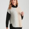 Knitwear Millers | Millers Long Sleeve Mock Neck Colourblock Jumper