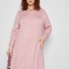 Knitwear Beme | Beme 3/4 Sleeve Eyelet Detail Boat Neck Top