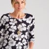 Tops NoniB | Noni B 3/4 Sleeve Floral Print Top