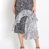 Bottoms Rockmans | Table Eight Mono Contrast Spot Midi Skirt