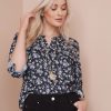 Tops NoniB | Print Nehru Collar Shirt