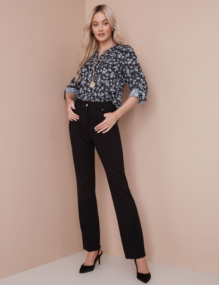 Tops NoniB | Print Nehru Collar Shirt