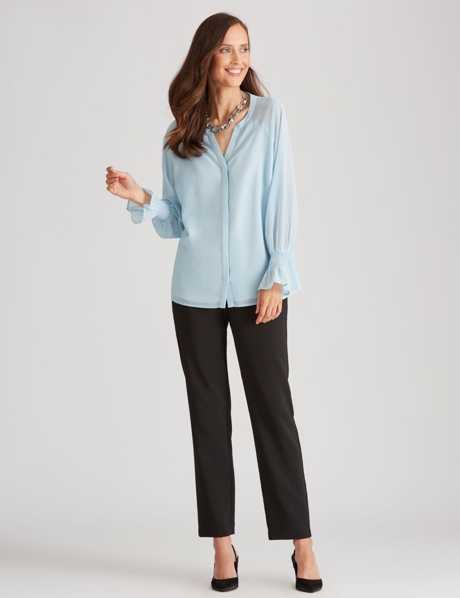 Tops NoniB | Noni B Shirred Cuff Blouse