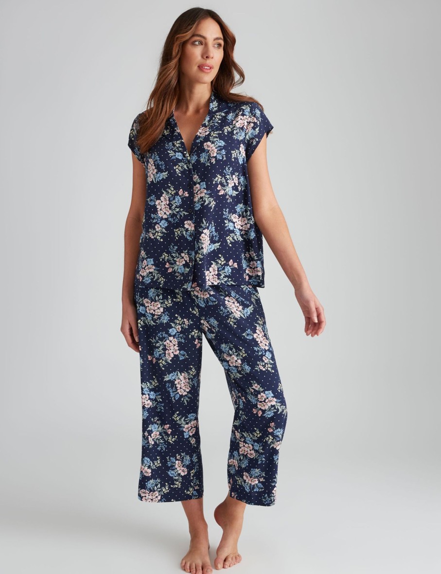 Sleepwear Katies | Katies Short Sleeve Cropped Pyjama Set