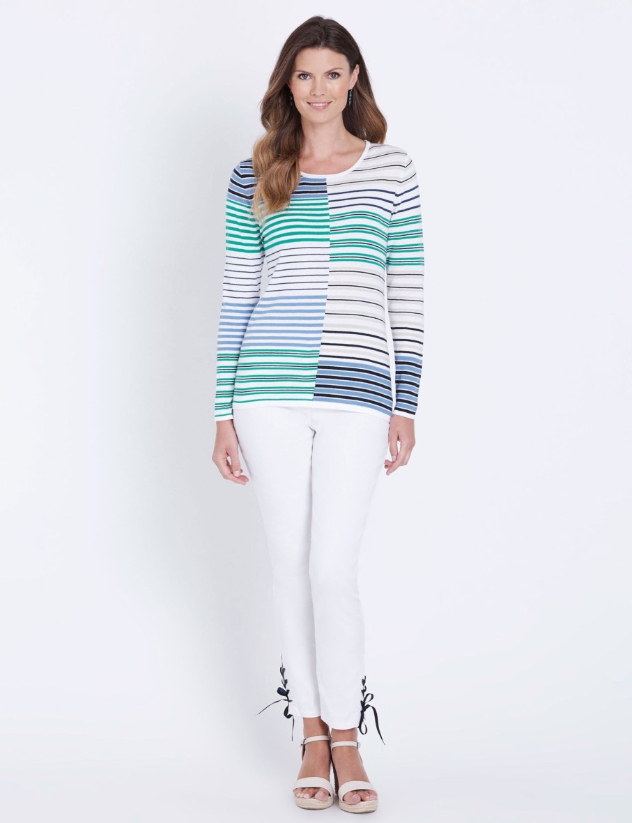 Knitwear WLane | W.Lane Block Stripe Pullover Top