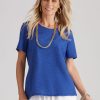 Tops Millers | Millers Short Sleeve Textured Scoop Neck Top