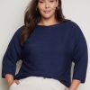 Knitwear Autograph | Autograph 3/4 Sleeve Rib Cotton Jumper