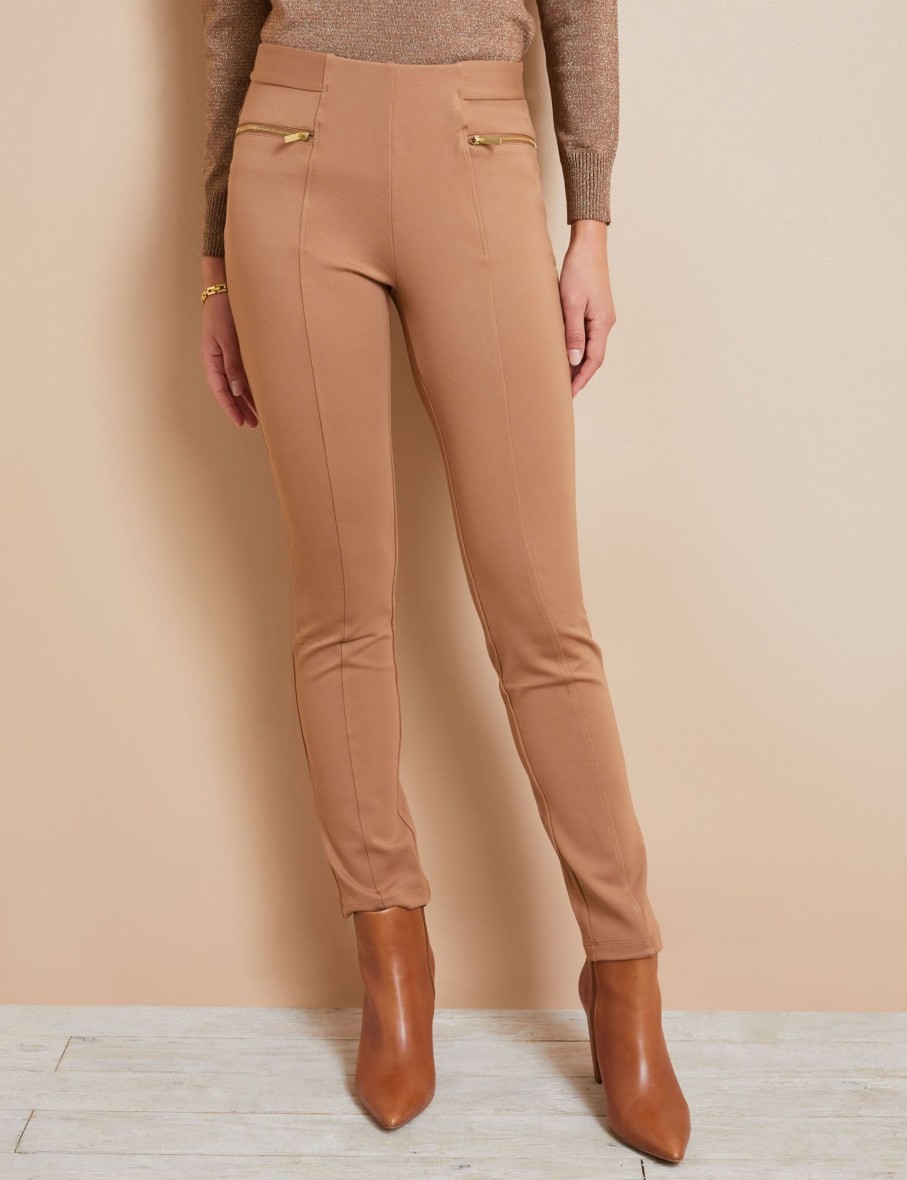 Bottoms WLane | W.Lane Zipped Pocket Ponte Pants