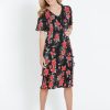 Dresses NoniB | Noni B Short Sleeve Layer Crinkle Dress