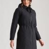 Outerwear Katies | Katies Longline Curved Hem Puffer Coat