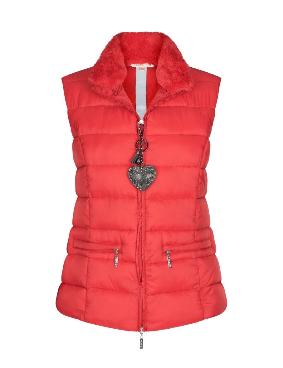 Outerwear NoniB | Noni B Faux Fur Neck Vest