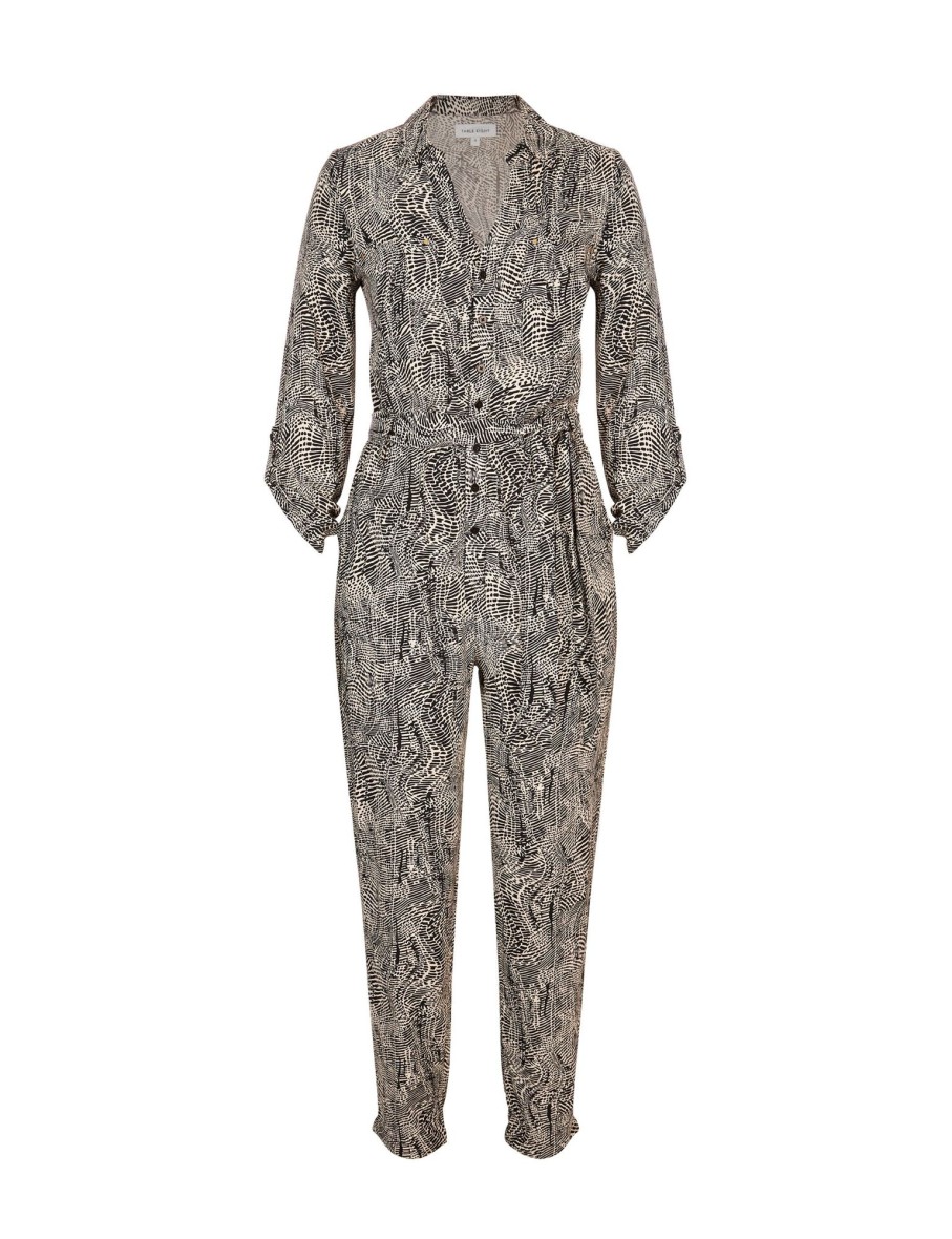 Dresses Rockmans | Table Eight 3/4 Sleeve Snake Print Jumpsuit