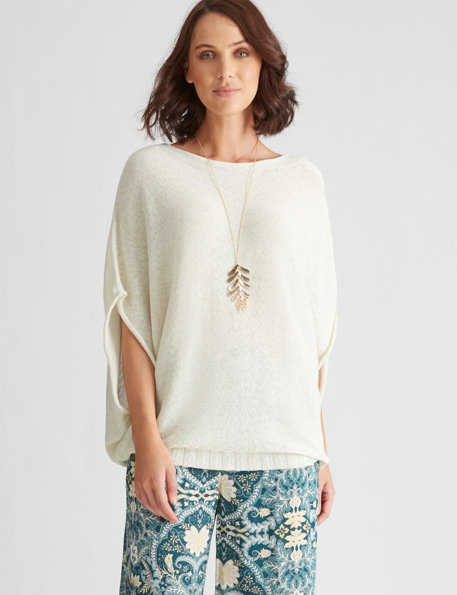 Knitwear Katies | Katies Knit Lurex Volume Top