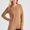 Tops NoniB | Noni B Knit Angle Hem Top