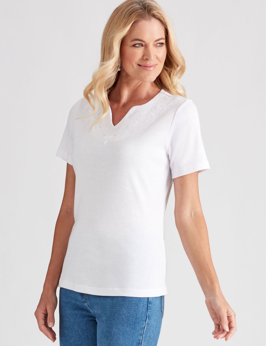 Tops NoniB | Noni B Short Sleeve Rib Top