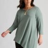 Tops Autograph | Autograph Assymetric Hem Extended Sleeve Knitwear Top