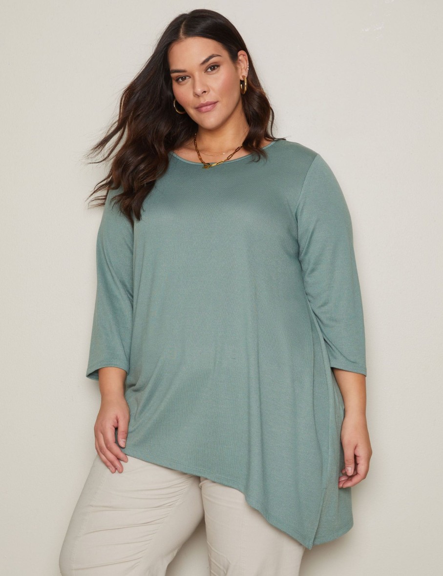 Tops Autograph | Autograph Assymetric Hem Extended Sleeve Knitwear Top