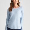 Knitwear WLane | W.Lane Textured Eyelet Trim Pullover Top