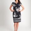 Dresses Millers | Millers Printed Notch Neck Knit Dress